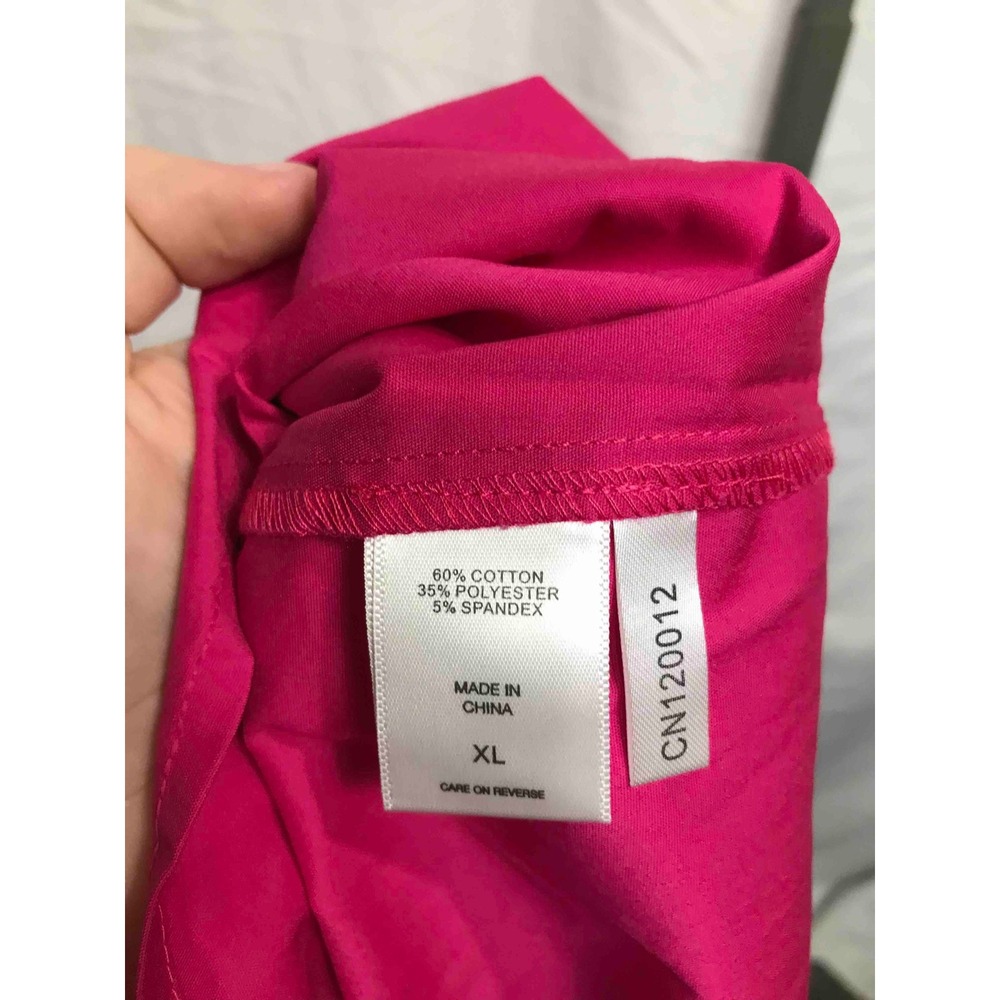 NEW YORK & COMPANY Pink Off Shoulder Ruffle Sleeve Top Blouse XL - Picture 4 of 4